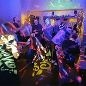 Christmas party disco Thomas Paine Hotel Mindy’s Roadshow